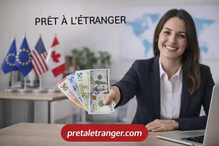 Documents de crédit, calculatrice et carte du monde posés sur un bureau